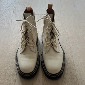 Proenza Schouler White Leather ankle boots 38.5